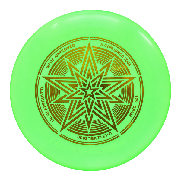 XCOM Ultimate Star Glow disc glowing green in the dark