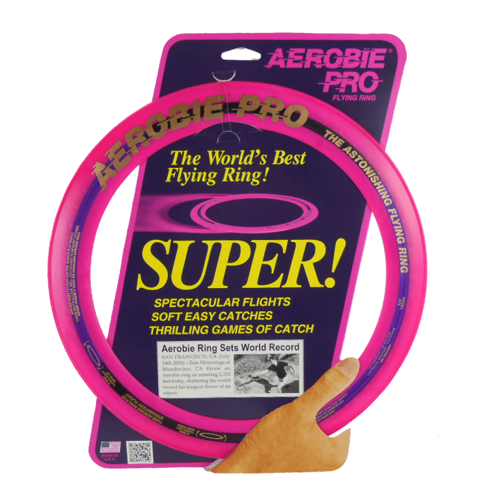  Aerobie Pro 13" Flying Ring Beach Frisbee Disc, 33cm Pink