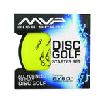 mvp-disc-golf-electron-starter-set-sized approximately 23cm x 23cm x 7cm.