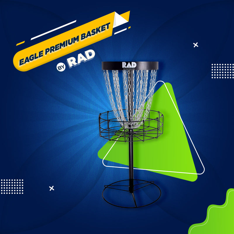 rad-eagle-premium-portable-disc-golf-basket- standard PDGA height and size regulation