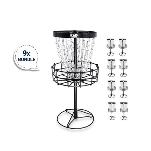 rad-par-mini-disc-golf-basket-bundle- RAD Mini Basket Combo comes with 3 mini discs