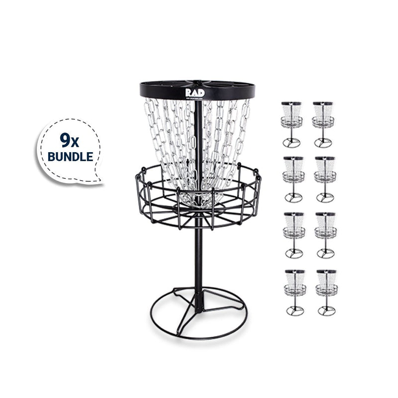 rad-par-mini-disc-golf-basket-bundle- RAD Mini Basket Combo comes with 3 mini discs
