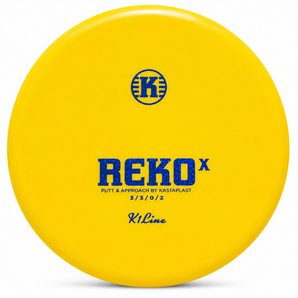 Kastaplast Reko X K1 Disc Golf Disc - Yellow/Blue Stamp