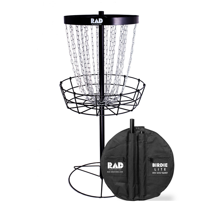 RAD BIRDIE Lite Disc Golf Basket + Travel Bag Combo