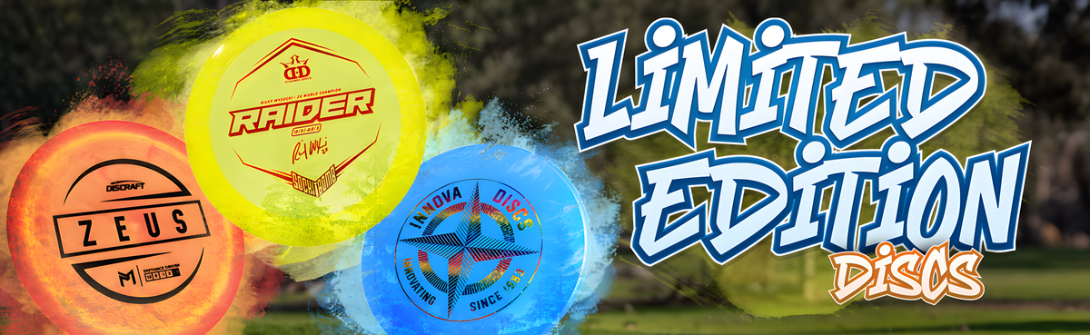 Limited edition discs - Discraft Zeus, Dynamic Discs Raider, Innova