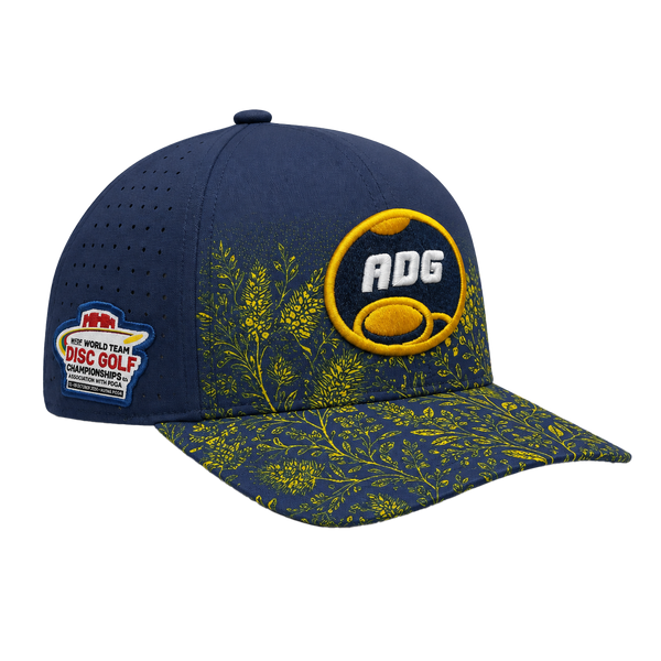 Team Australia hat, front three-quarter showing the ADG logo and gold RAD side mark