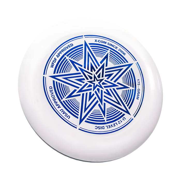 XCOM UV-Purple disc with a white/off-white finish indoors