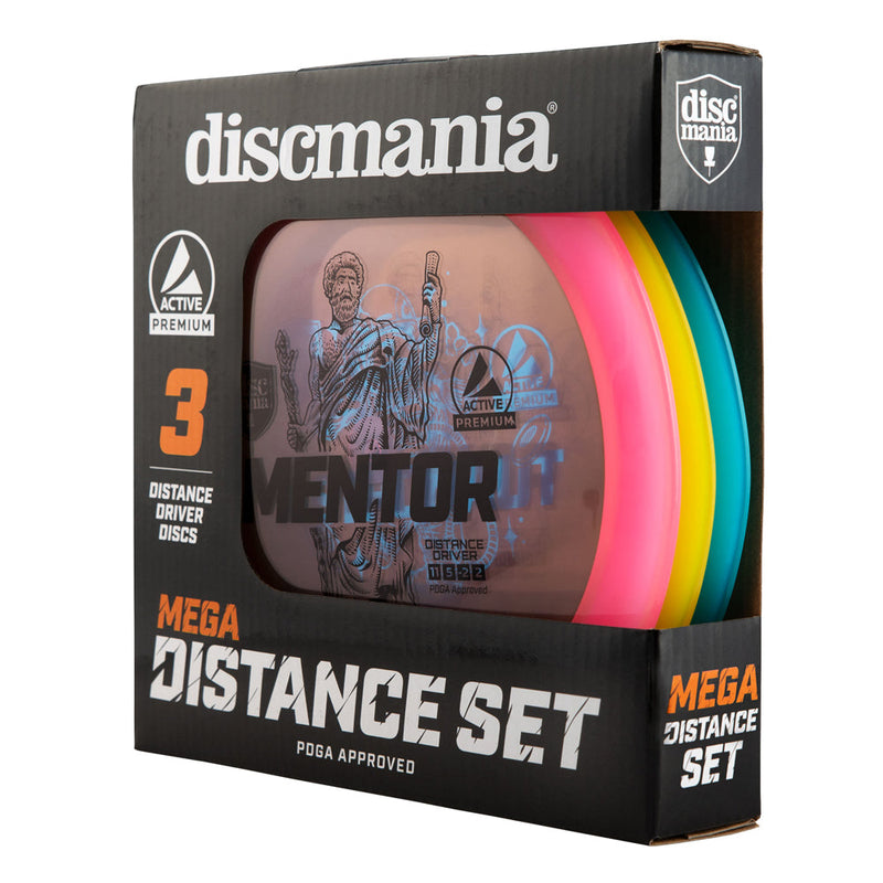 Discmania Mega Distance Active Line Premium 3-Disc Driver Disc Golf Set