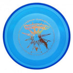 An image showing Superhero Dog Disc, Blue in color. a disc golf for frisbee.