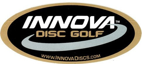 An image showing Innova disc golf. Oval logo sticker