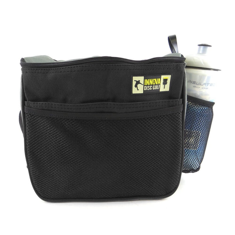 An image showing Innova Starter Bag, Black in color. A disc golf bag for frisbee