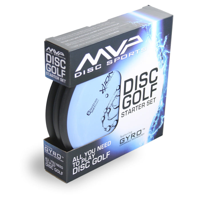mvp-disc-golf-electron-starter-set-sized approximately 23cm x 23cm x 7cm.