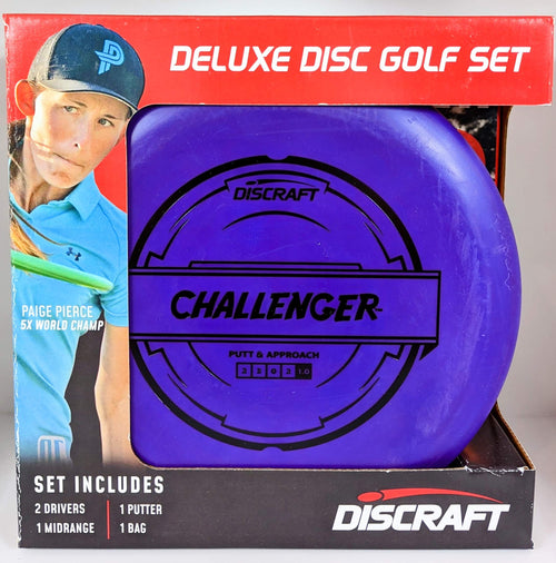 discraft-4-disc-and-bag-deluxe-disc-golf-set 2 Drivers,1 Midrange,  Putt & Approach and Shoulder bag
