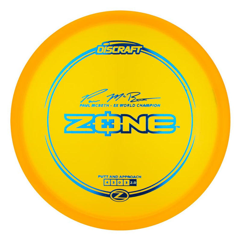 Discraft Paul McBeth Z Line Zone-orange-170-172g