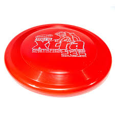 An image showing Superhero Dog Disc, Red in color. A disc golf for frisbee.